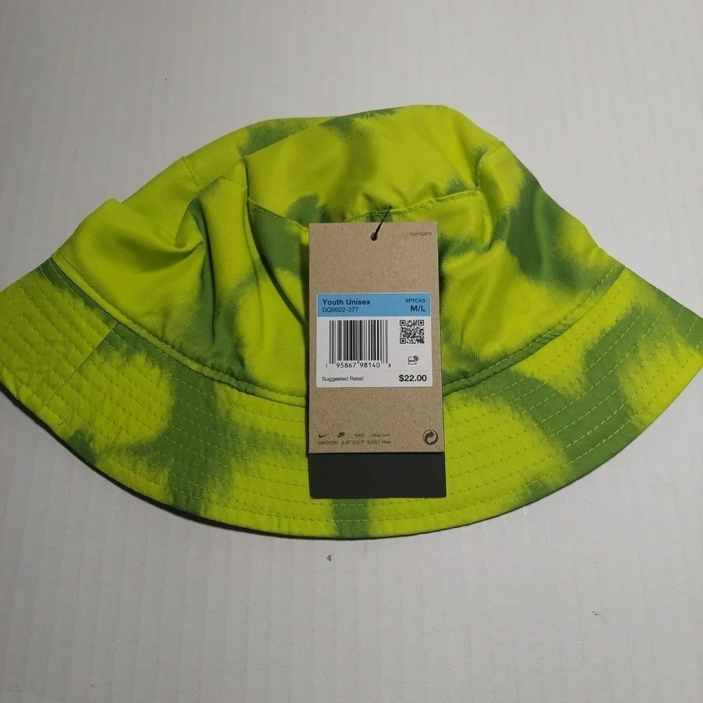 Nike Youth Unisex Size M/L - Reversible Bucket Hat Green - DQ9922-377 - Picture 3 of 5